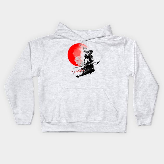 Japanese Warrior Kids Hoodie by vivalarevolucio